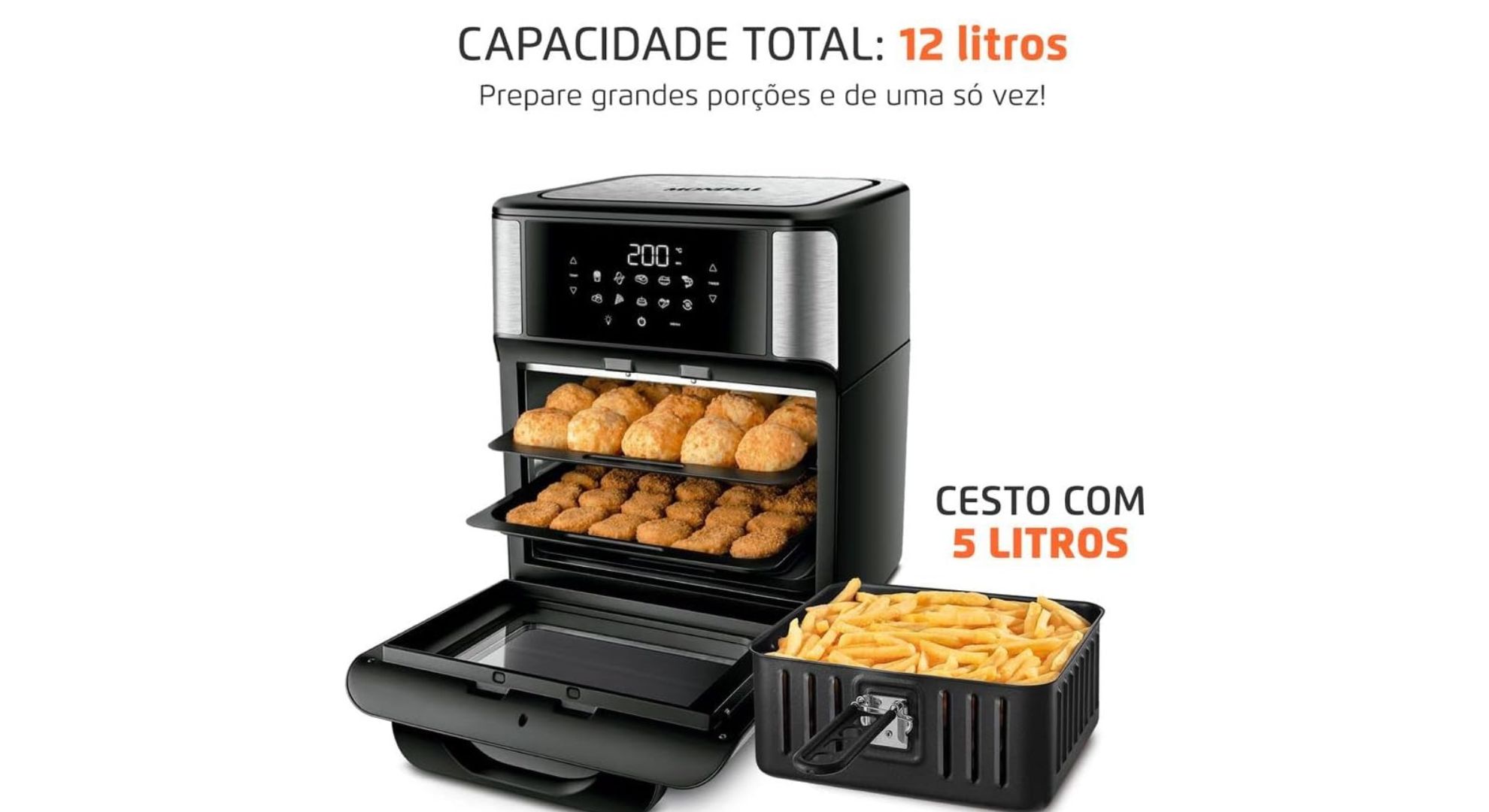 Fritadeira Air Fryer Forno Oven 12 Litros Mondial