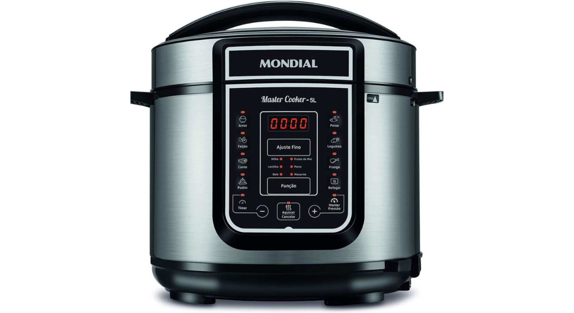 Panela de Pressão Elétrica - Mondial Digital - PE-38 - 5L - Preto/Inox - 900W - 220V