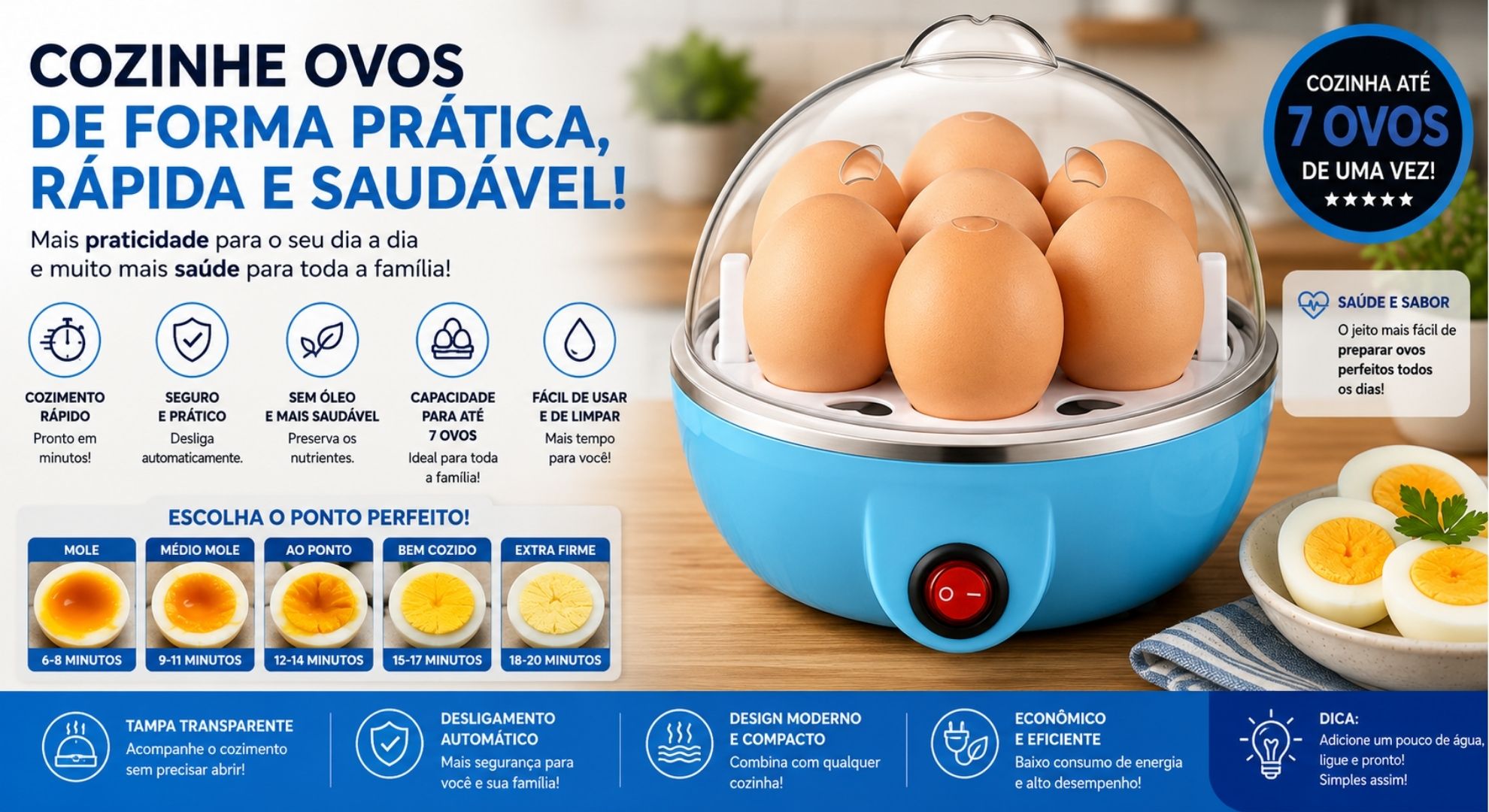 Review completo do Cozedor Elétrico a Vapor de Ovos Shopmix