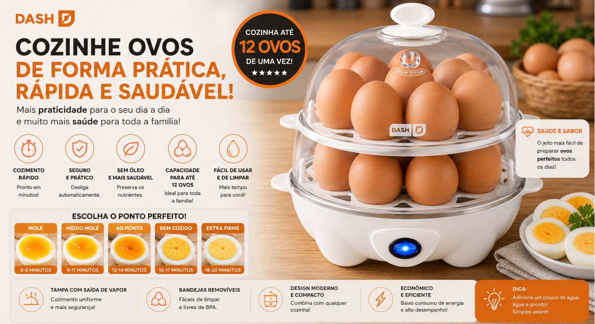Review completo do Cozedor de Ovos Deluxe DASH 500W