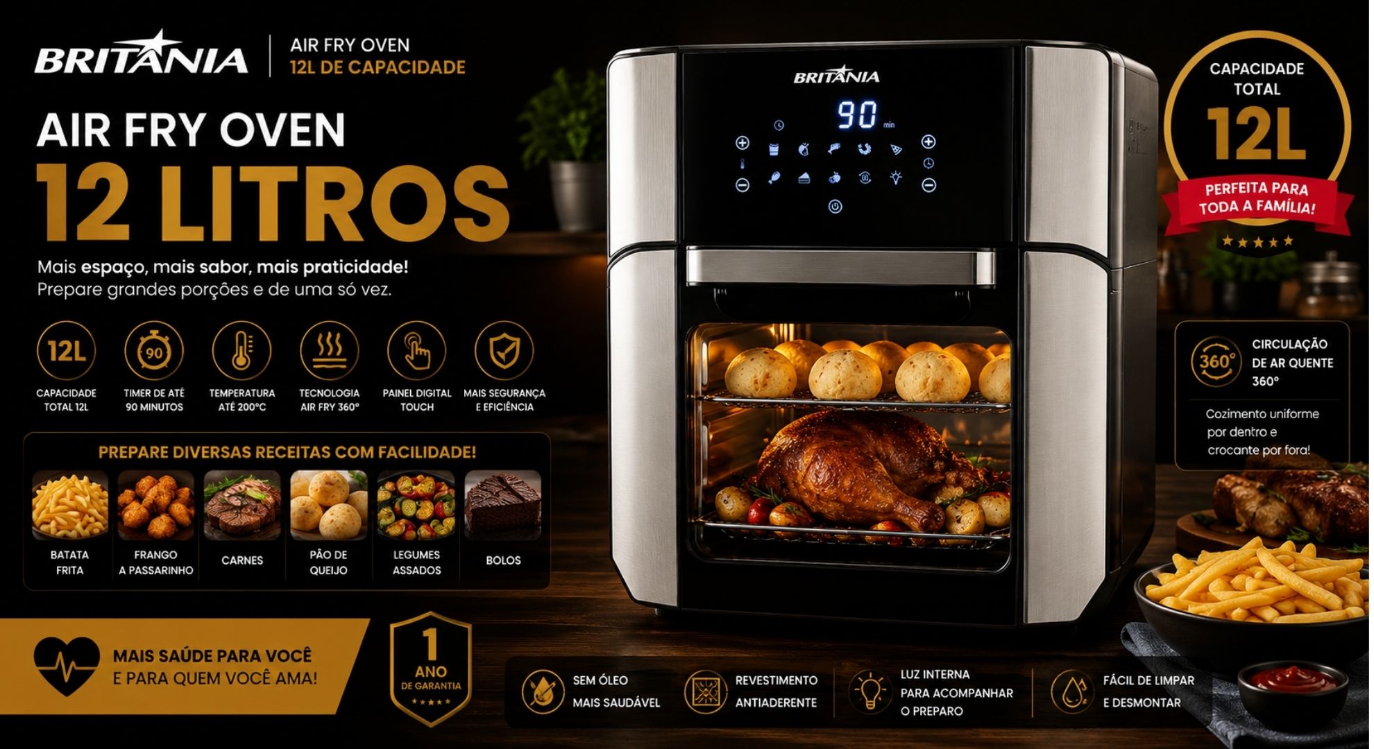 A Fritadeira Air Fryer Oven Britânia BFR2100P é boa? Vale a pena comprar?