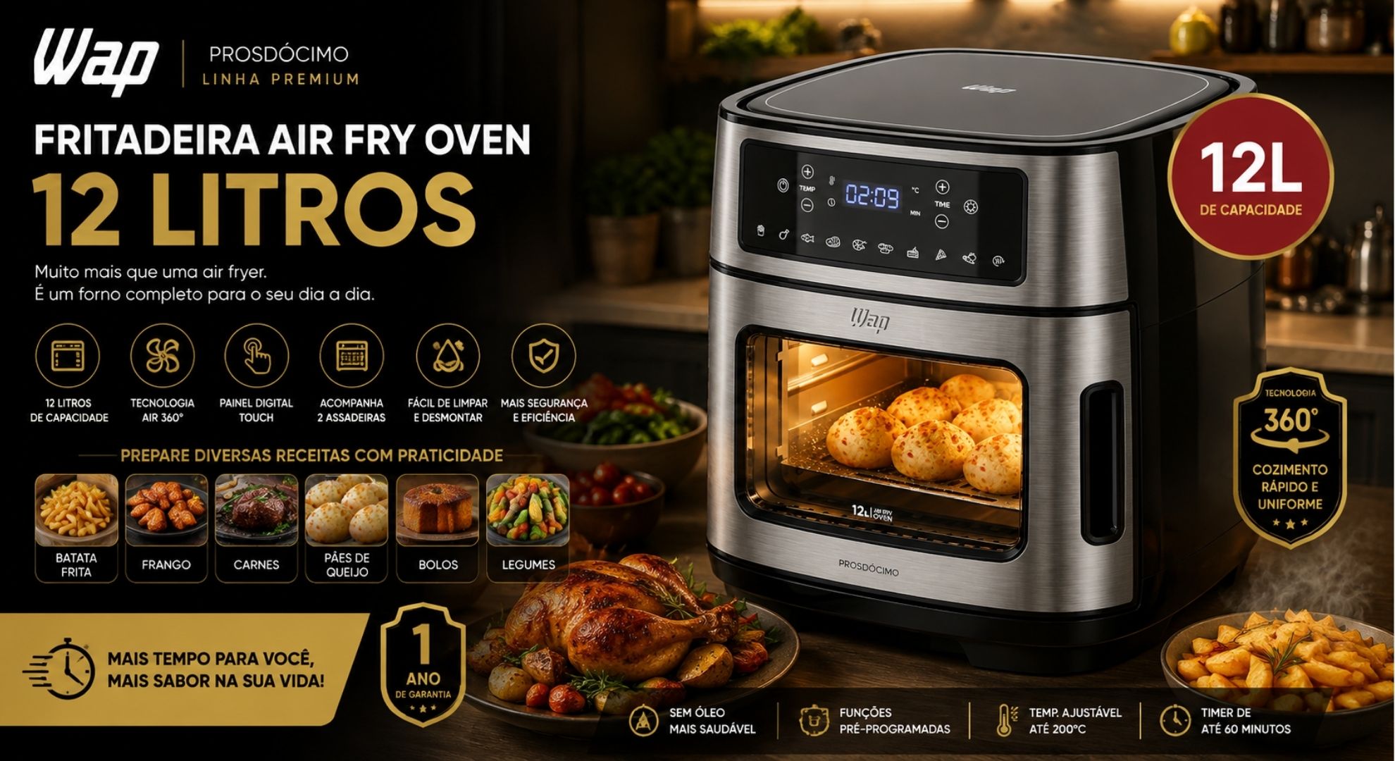 Comparativo: Air Fryer WAP Oven 12L x concorrentes