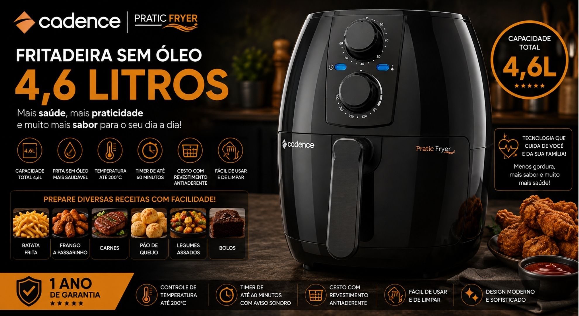 A Fritadeira Air Fryer Cadence é boa? Vale a pena comprar?