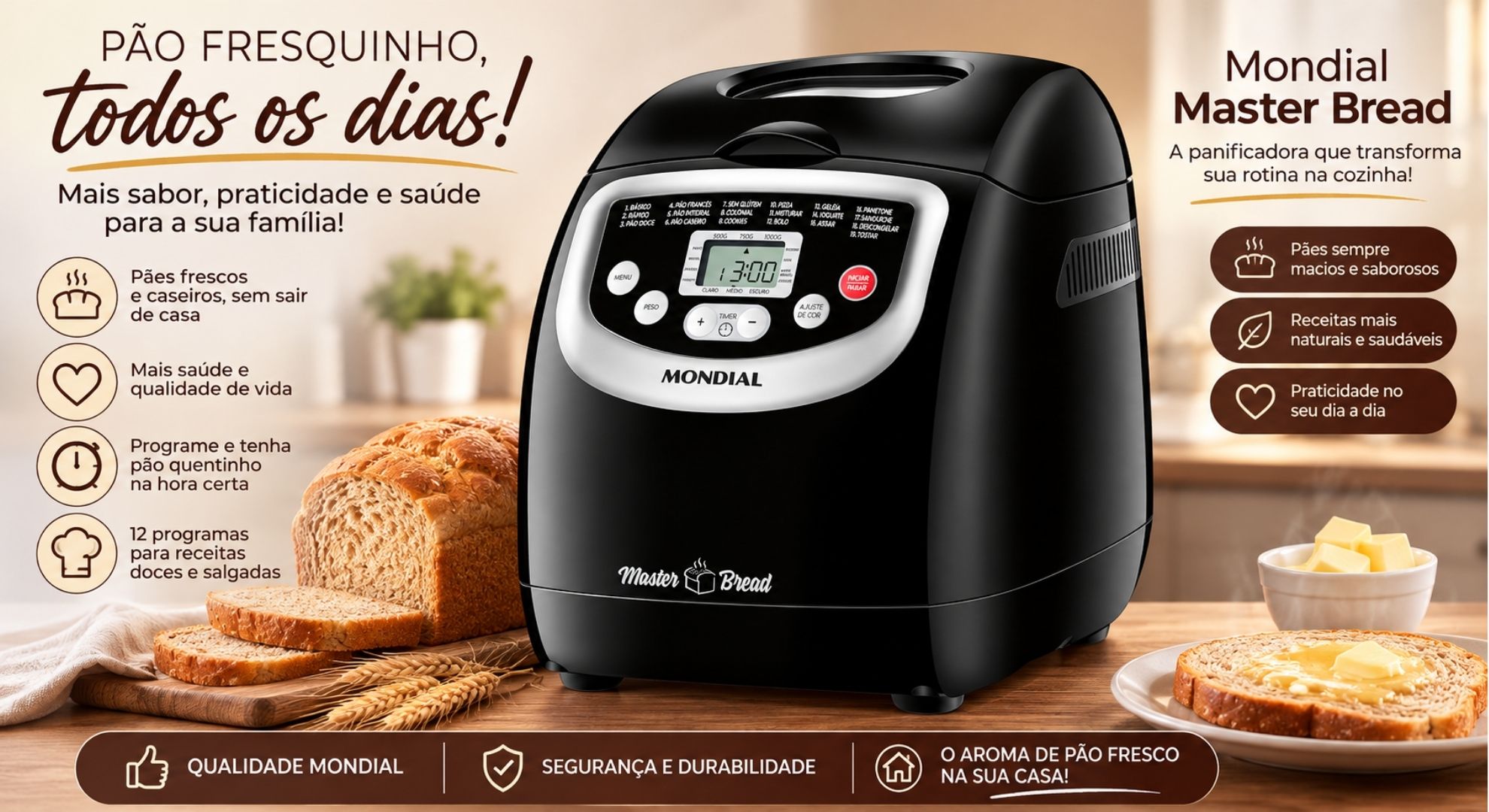 A Panificadora Mondial Master Bread é boa? Vale a pena comprar?