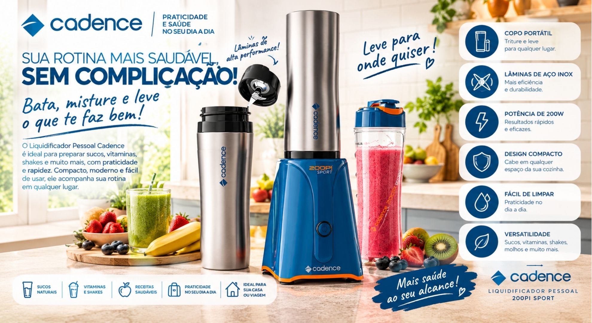 Blender Zoop Contrast Cadence com 2 Jarras - 127V