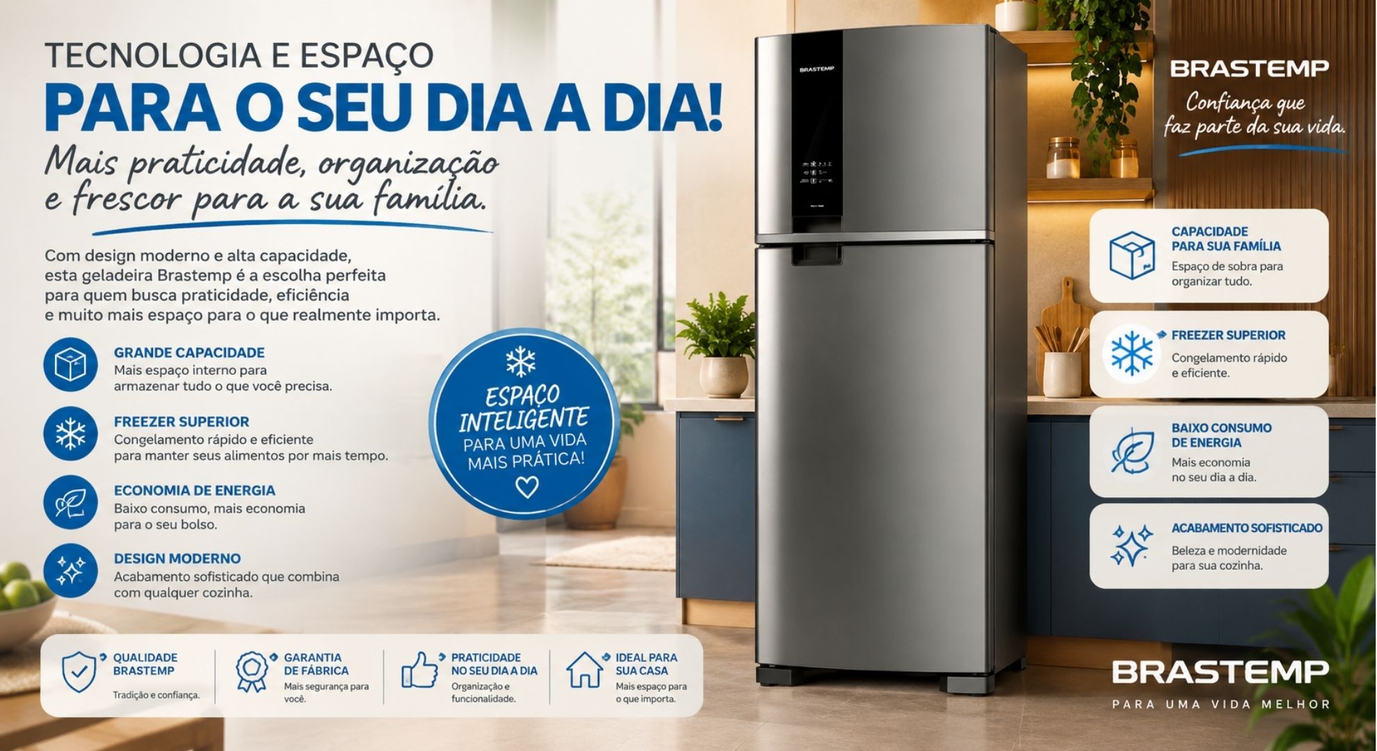 Geladeira Brastemp Frost Free 375L - 220V - BRM45HK
