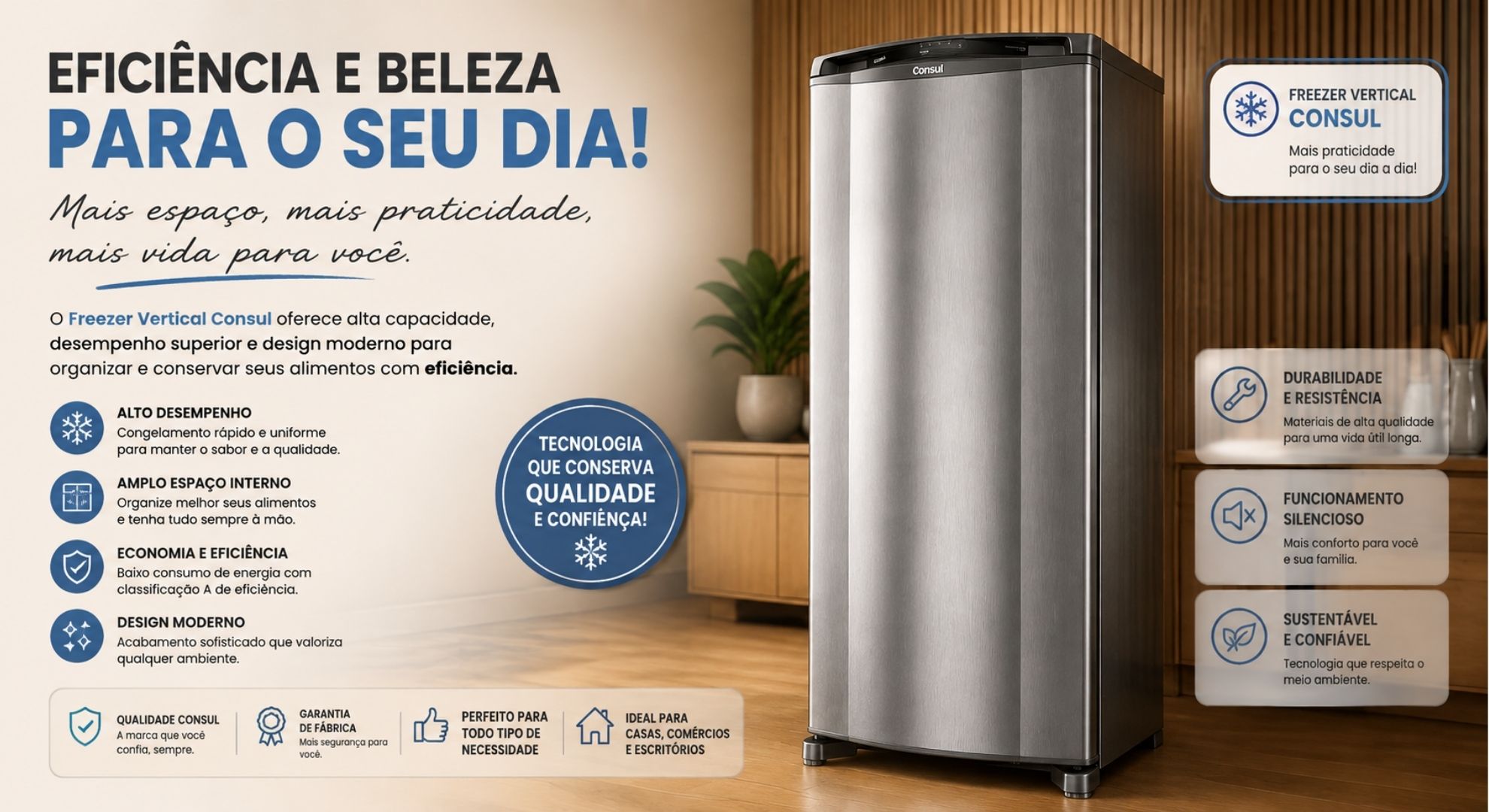 Geladeira Consul Frost Free - 342 litros 110V - CRB39AK