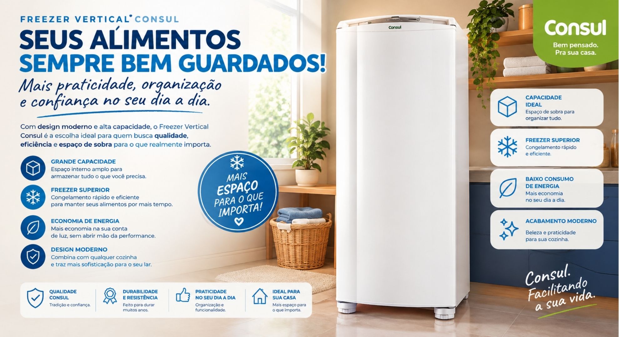 Geladeira Consul Frost Free 342L - 110V - CRB39AB