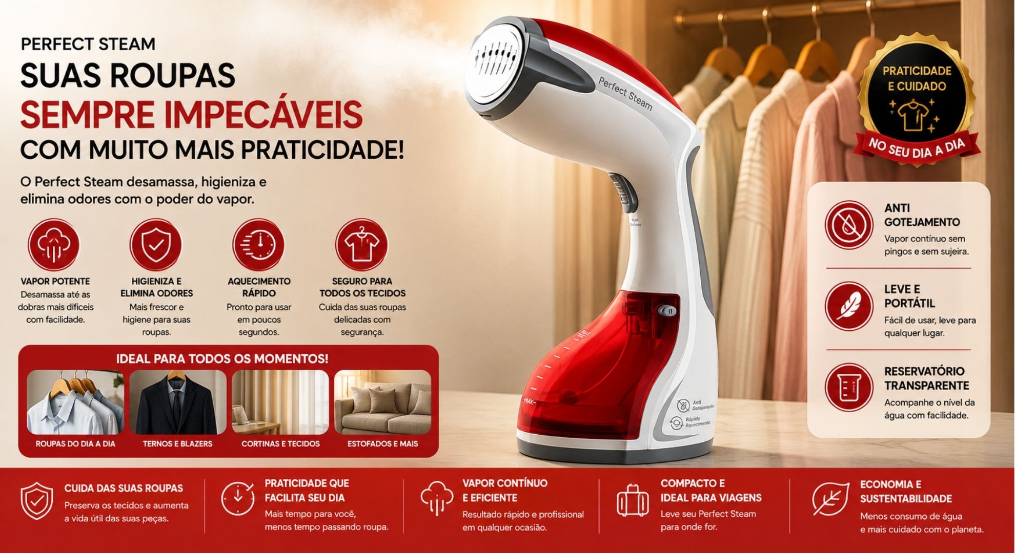 Vaporizador de roupas Black + Decker BDV-2000V
